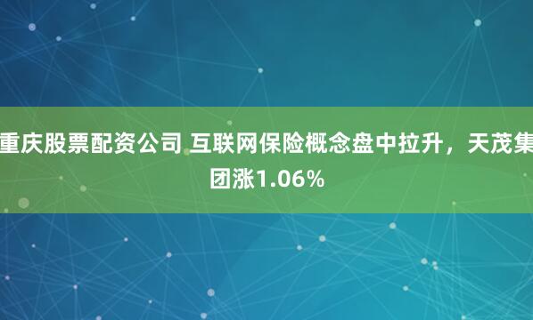 重庆股票配资公司 互联网保险概念盘中拉升，天茂集团涨1.06%