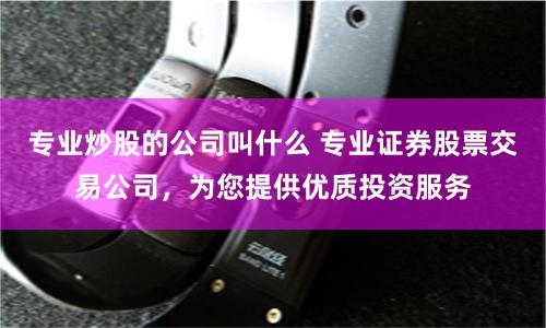 专业炒股的公司叫什么 专业证券股票交易公司，为您提供优质投资服务